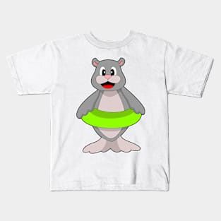 Seal Swimming Lifebuoy Kids T-Shirt